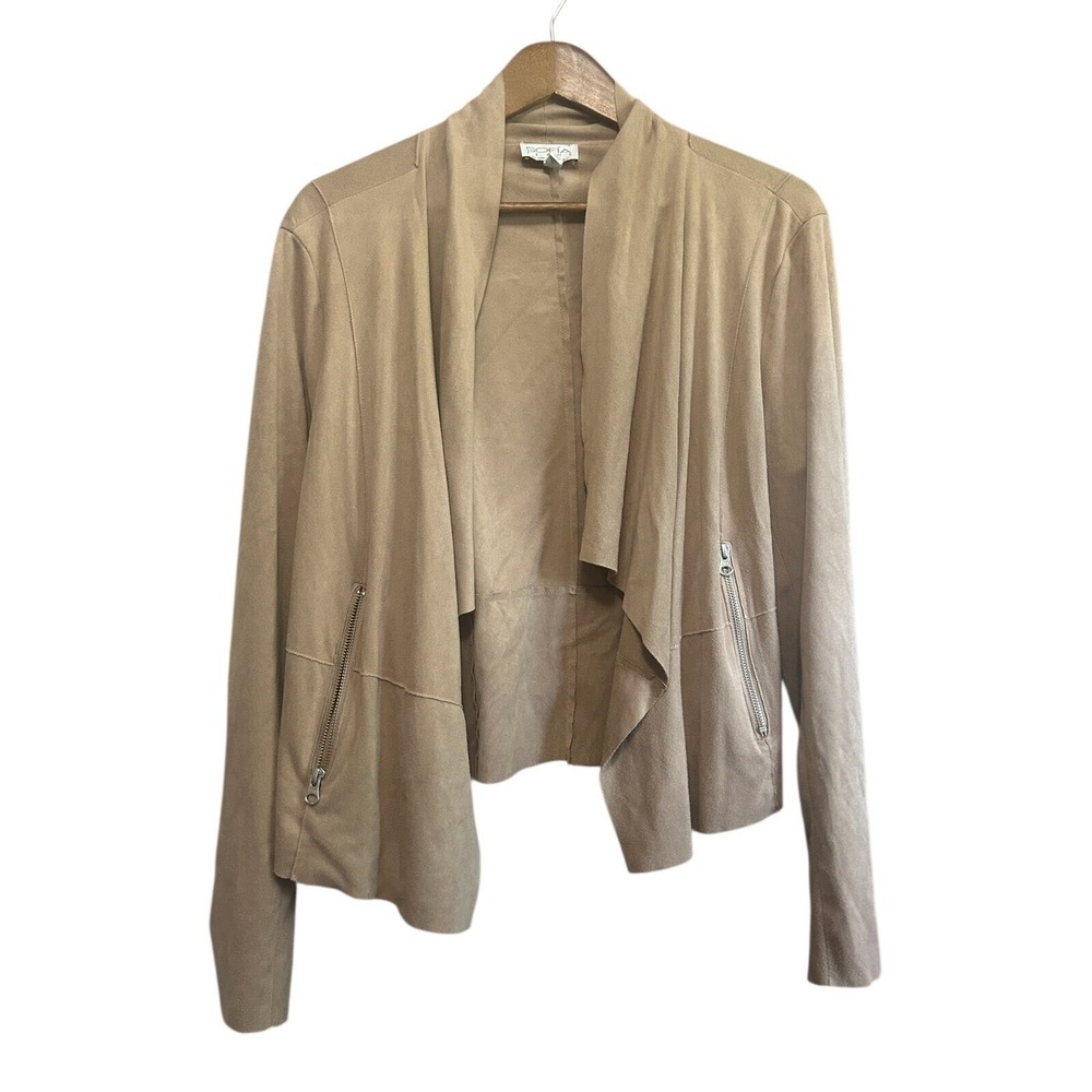 Sofia Jeans By Sofia Vergara Women's Faux Suede Moto Jacket Large